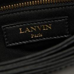 Pre Owned Lanvin Black Leather Flap Shoulder Bag