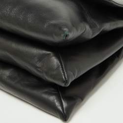 Pre Owned Lanvin Black Leather Flap Shoulder Bag