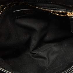 Pre Owned Lanvin Black Leather Flap Shoulder Bag