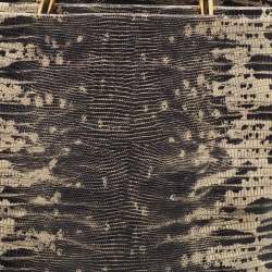 Pre Owned Lanvin Tri Color Leather and Lizard Embossed Leather Tote 