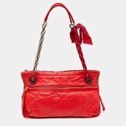 Lanvin Red Quilted Leather Amalia Shoulder Bag Lanvin TLC