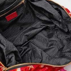 Lanvin Multicolor Printed Nylon Duffle Bag