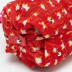 Lanvin Multicolor Printed Nylon Duffle Bag