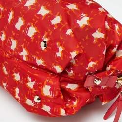Lanvin Multicolor Printed Nylon Duffle Bag