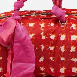 Lanvin Multicolor Printed Nylon Duffle Bag