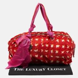 Lanvin Multicolor Printed Nylon Duffle Bag