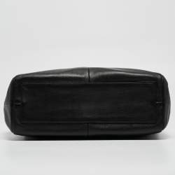 Pre Owned Lanvin Black/Navy Blue Leather For Me Double Top Handle Bag