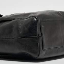 Pre Owned Lanvin Black/Navy Blue Leather For Me Double Top Handle Bag