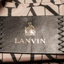 Pre Owned Lanvin Black/Navy Blue Leather For Me Double Top Handle Bag