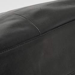 Pre Owned Lanvin Black/Navy Blue Leather For Me Double Top Handle Bag