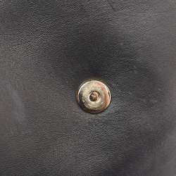 Pre Owned Lanvin Black Leather Flap Chain Shoulder Bag