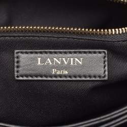 Pre Owned Lanvin Black Leather Flap Chain Shoulder Bag