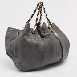 Pre Owned Lanvin Dark Grey Quilted Leather Amalia Tote