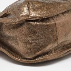 Pre Owned Lanvin Metallic Gold Leather Chain Hobo