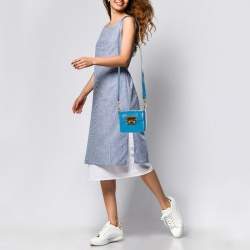 Lanvin Blue Patent Leather Jiji Shoulder Bag
