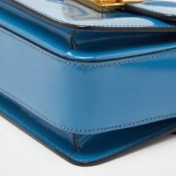 Lanvin Blue Patent Leather Jiji Shoulder Bag