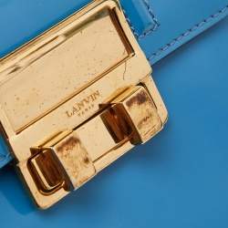 Lanvin Blue Patent Leather Jiji Shoulder Bag
