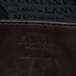 Lanvin Gold Laminated Python Kentucky Tote