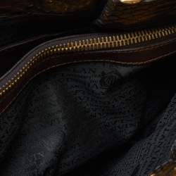 Lanvin Gold Laminated Python Kentucky Tote