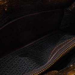 Lanvin Gold Laminated Python Kentucky Tote