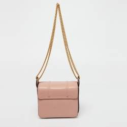 Pre Owned Lanvin Pink Leather Flap Crossbody Bag