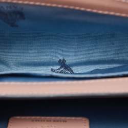 Pre Owned Lanvin Pink Leather Flap Crossbody Bag