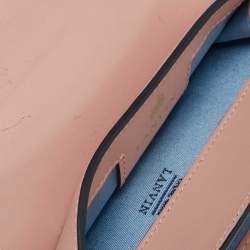Pre Owned Lanvin Pink Leather Flap Crossbody Bag