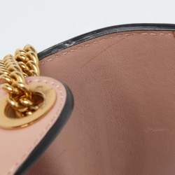 Pre Owned Lanvin Pink Leather Flap Crossbody Bag