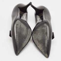 Pre Owned Lanvin Black Leather Pointed Toe Pumps Size 39