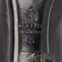 Pre Owned Lanvin Black Leather Pointed Toe Pumps Size 39