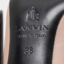 Pre Owned Lanvin Beige Leather Pointed Pumps Size 36