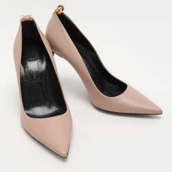Pre Owned Lanvin Beige Leather Pointed Pumps Size 36