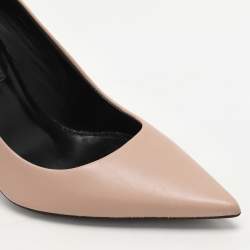 Pre Owned Lanvin Beige Leather Pointed Pumps Size 36