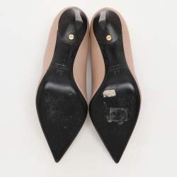 Pre Owned Lanvin Beige Leather Pointed Pumps Size 36