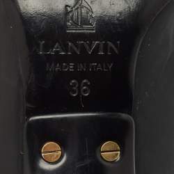 Lanvin Black Leather Pointed Toe Pumps Size 36