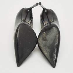 Lanvin Black Leather Pointed Toe Pumps Size 36