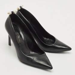 Lanvin Black Leather Pointed Toe Pumps Size 36