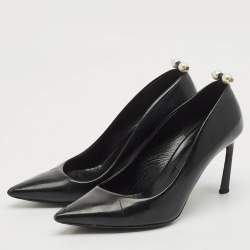 Lanvin Black Leather Pointed Toe Pumps Size 36