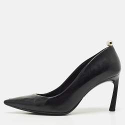 Lanvin Black Leather Pointed Toe Pumps Size 36