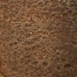 Pre Owned Lanvin Pink Satin Flower Bow Thong Espadrille Flat Sandals Size 39