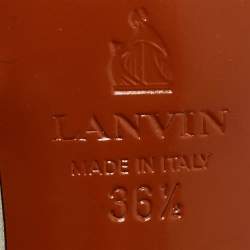 Pre Owned Lanvin White Satin Bow Peep Toe Pumps Size 36.5