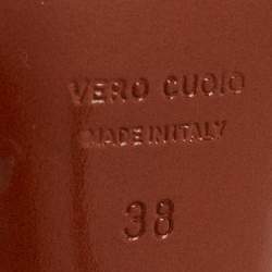 Pre Owned Lanvin Multicolor Python Leather Strappy Slingback Sandals Size 38