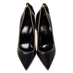 Pre Owned Lanvin Black Leather Tassel Embellished Pumps Size 36