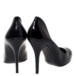 Pre Owned Lanvin Black Patent Leather Pumps Size 37