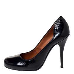 Pre Owned Lanvin Black Patent Leather Pumps Size 37