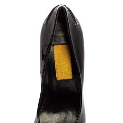 Pre Owned Lanvin Black Patent Leather Platform Pumps Size 38
