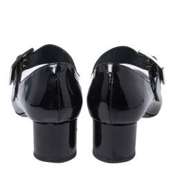 Pre Owned Lanvin Black Patent Leather Mary Jane Pumps Size 38