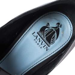 Pre Owned Lanvin Black Patent Leather Mary Jane Pumps Size 38