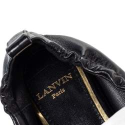 Lanvin Monochrome Leather Penny Scrunch Loafers Size 36