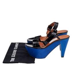 Lanvin Patent Leather Ankle Strap Sandals Size 38